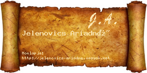 Jelenovics Ariadné névjegykártya